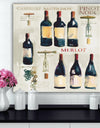 Red Sauvignon Wine Collage - Food and Beverage Canvas Art