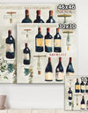 Red Sauvignon Wine Collage - Food and Beverage Canvas Art