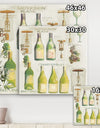 White Chardonnay Wine Collage - Food and Beverage Premium Canvas Wall Art