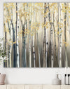 Golden Birch Forest I - Landscapes Premium Canvas Wall Art