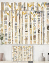 Abstract Gold Birch Trees I - Modern & Transitional Canvas Art