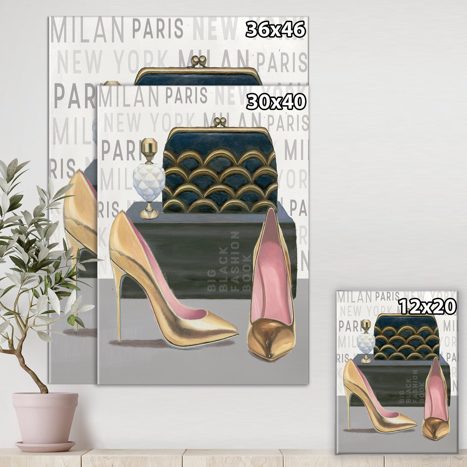 Glam fashion High Heels IV - Posh & Luxe Canvas Artwork