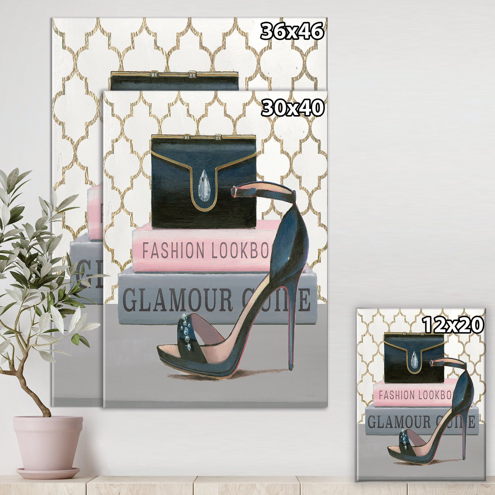 Glam fashion High Heels VI - Posh & Luxe Premium Canvas Wall Art