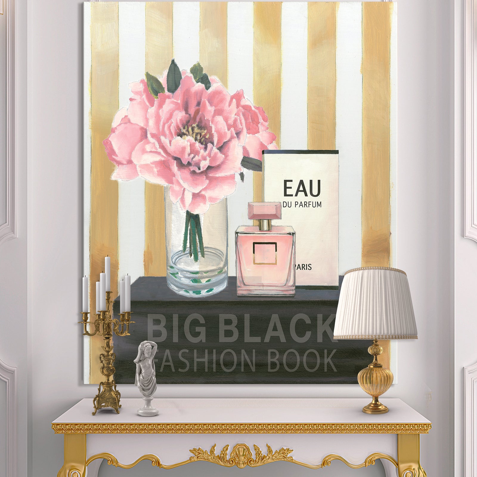 Glam & Fashion Parfum Boudoir III - Posh & Luxe Gallery-wrapped Canvas