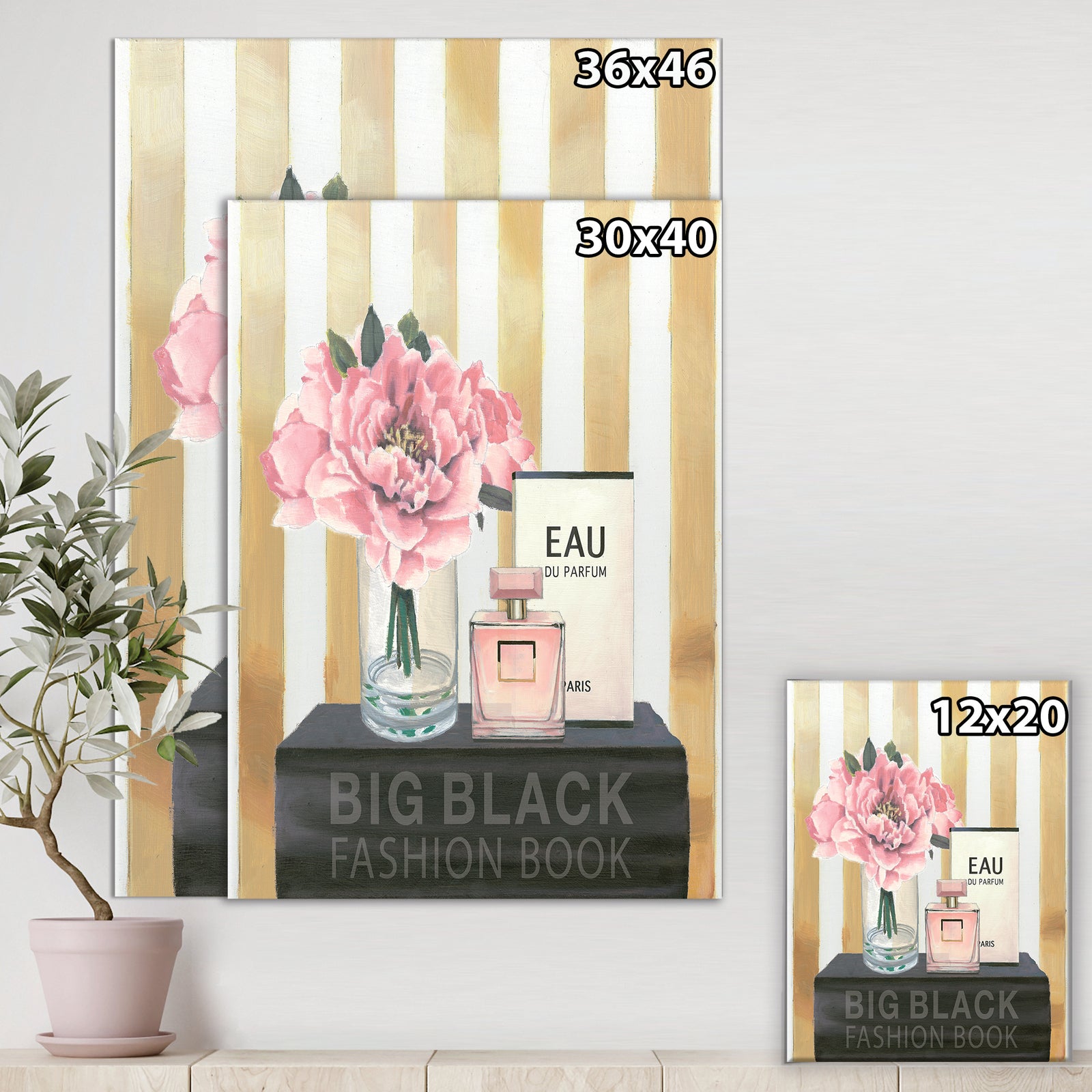 Glam & Fashion Parfum Boudoir III - Posh & Luxe Gallery-wrapped Canvas