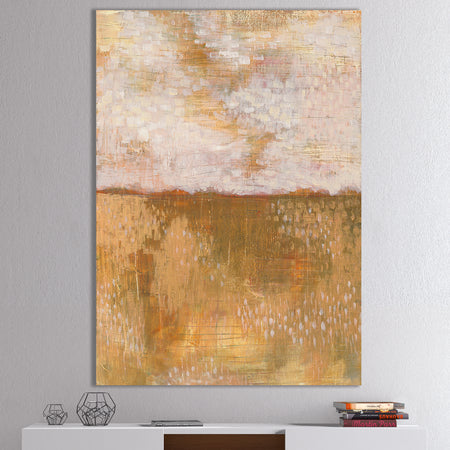 Amber Modern Horizon - Abstract Gallery-wrapped Canvas