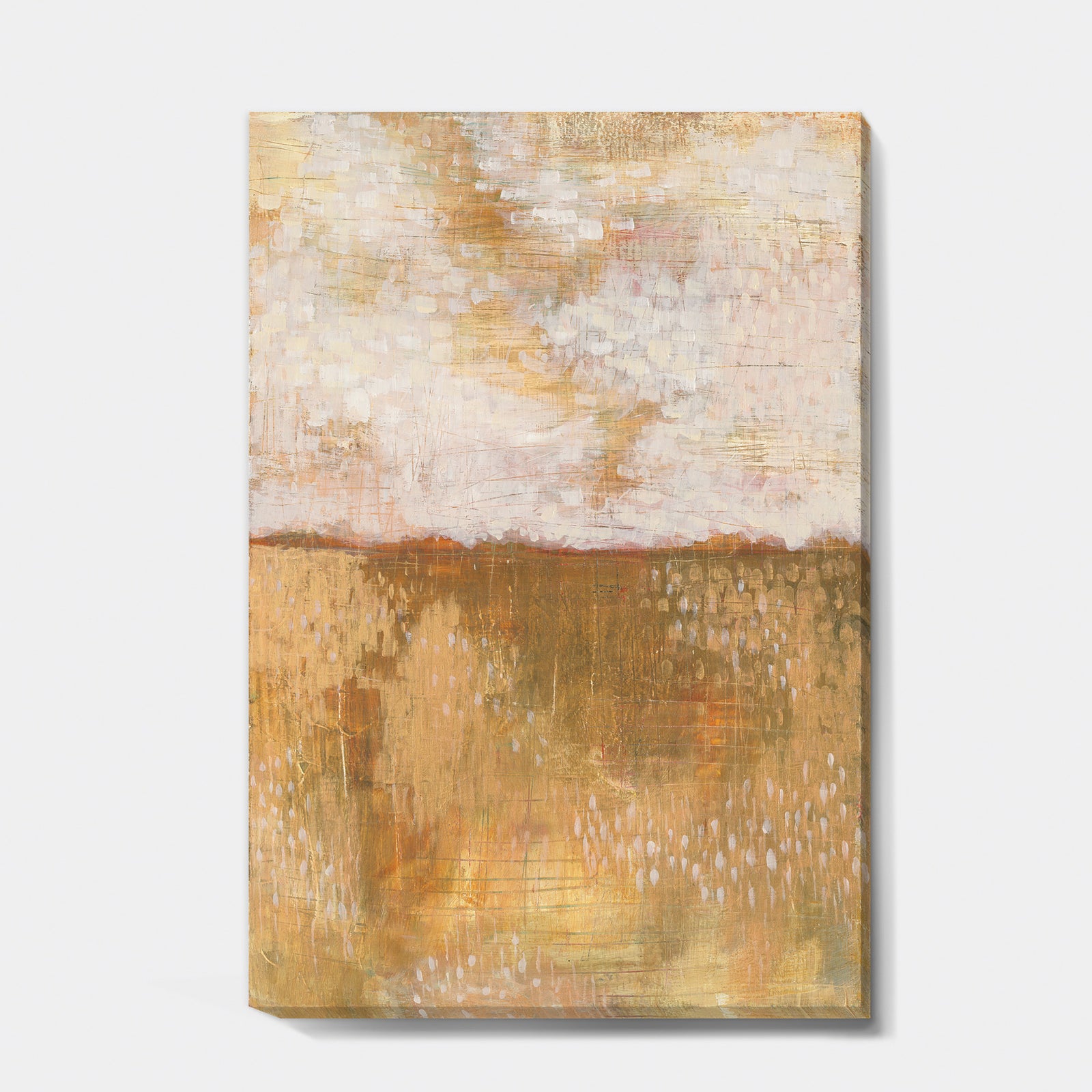 Amber Modern Horizon - Abstract Gallery-wrapped Canvas