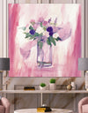 Pink Flower Still Life - Shabby Chic Canvas Art