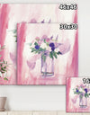 Pink Flower Still Life - Shabby Chic Canvas Art
