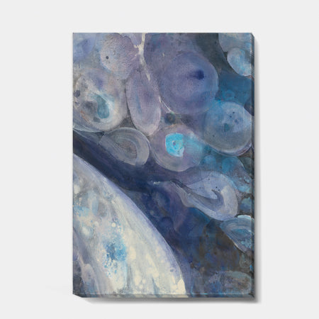 Into the Indigo Stream I - Abstract Gallery-wrapped Canvas