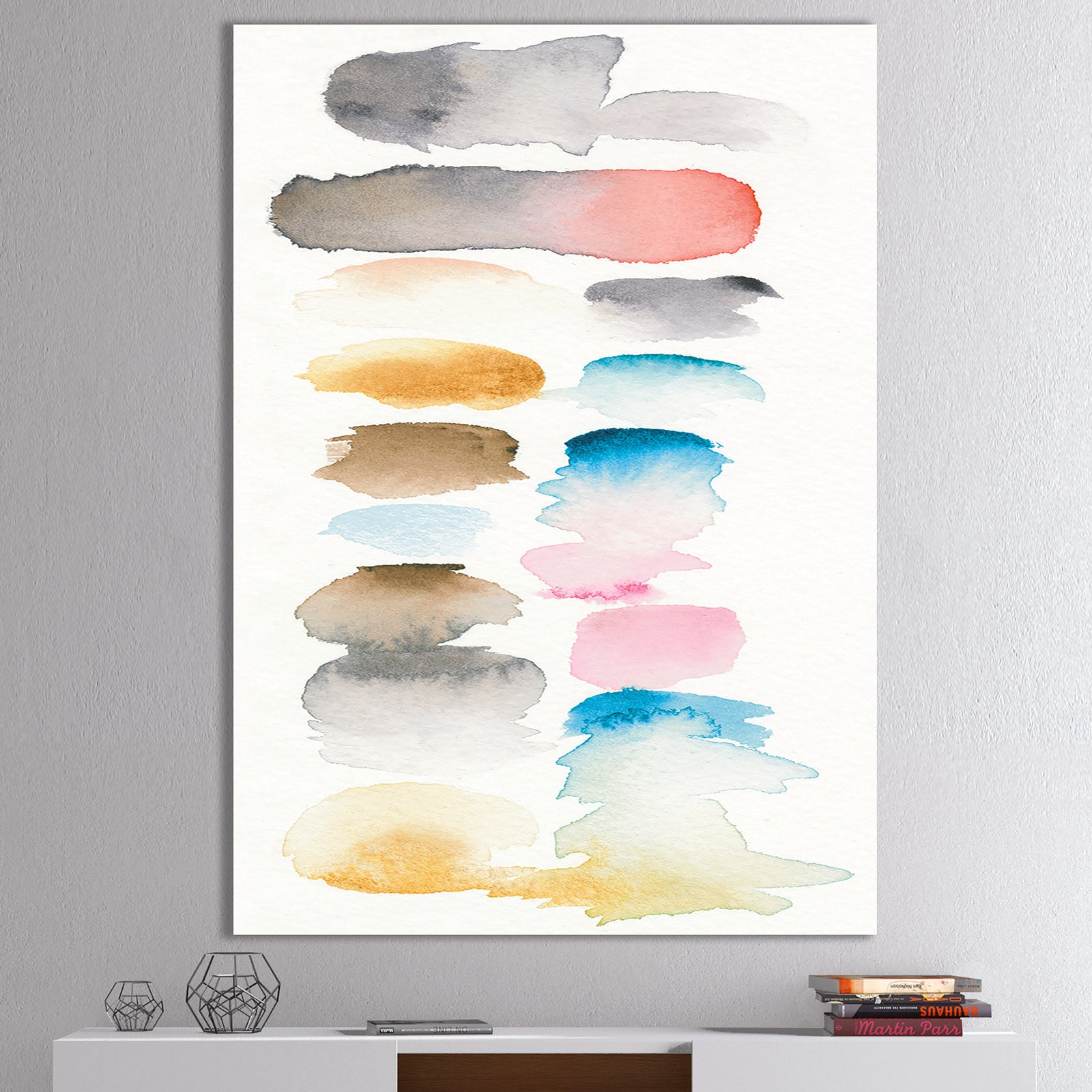 Watercolor Geometric Swatch Element I - Mid-Century Modern Canvas Art