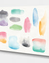 Watercolor Geometric Swatch Element III - Mid-Century Modern Gallery-wrapped Canvas