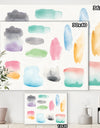 Watercolor Geometric Swatch Element III - Mid-Century Modern Gallery-wrapped Canvas