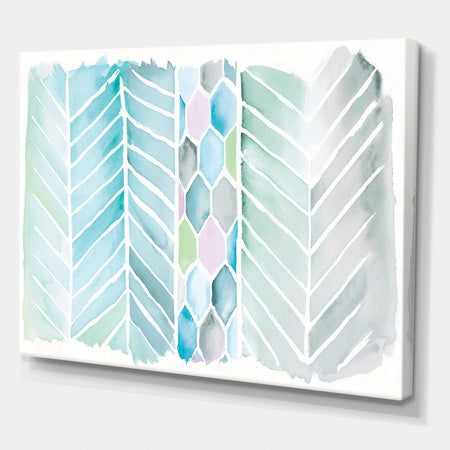 Watercolor Geometric Swatch Element IV - Mid-Century Modern Canvas Artwork