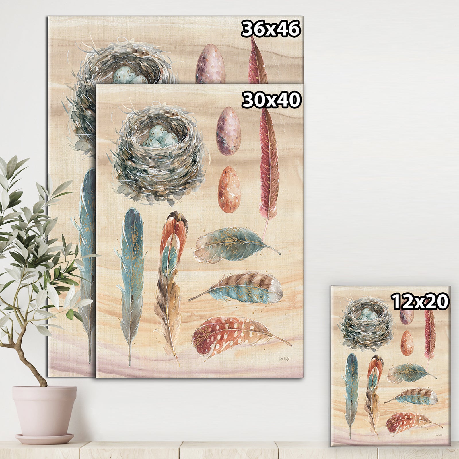 Feathers Cottage Family - Farmhouse Canvas Art