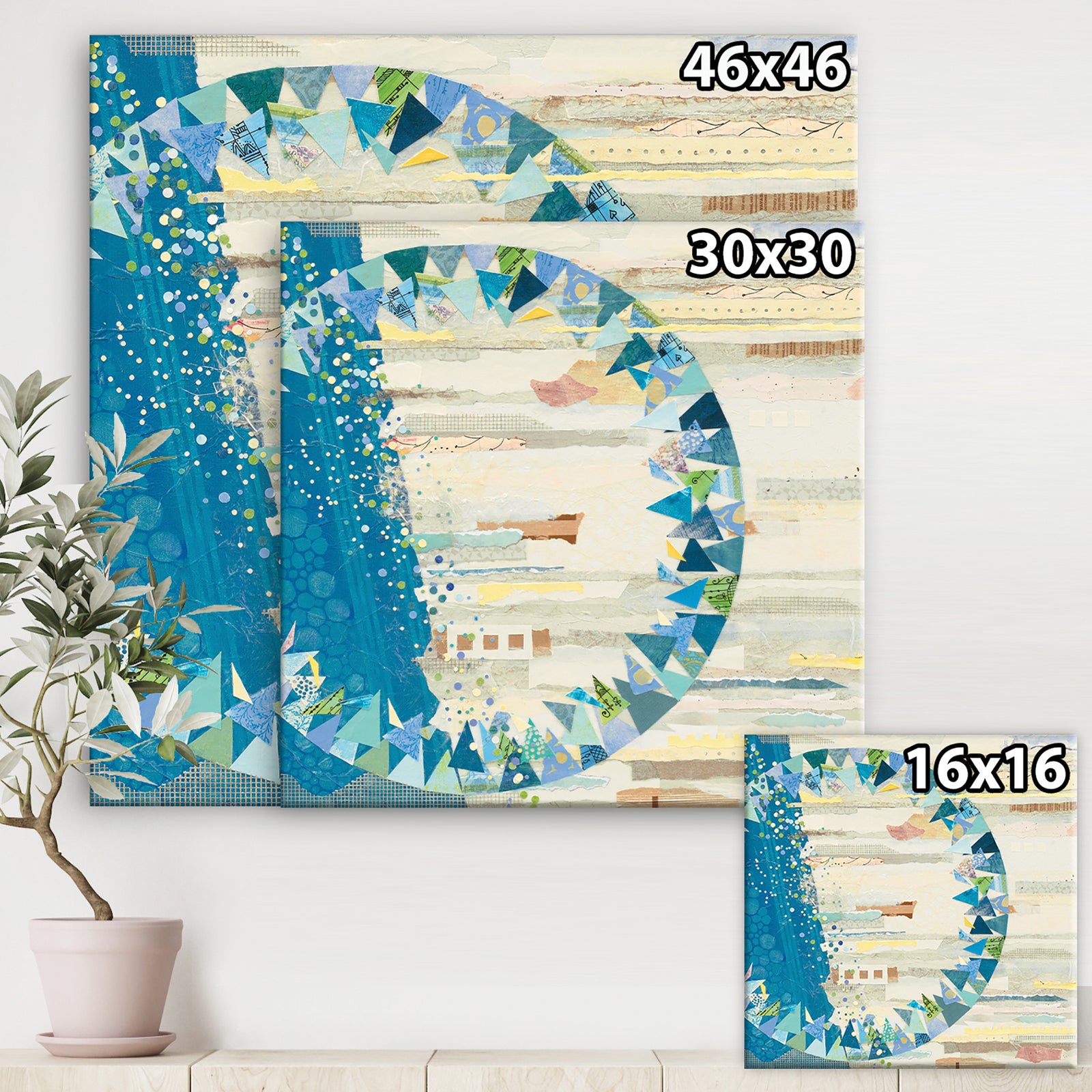 The Calm Indigo Stripes - Modern & Contemporary Premium Canvas Wall Art