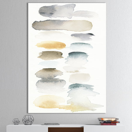 Watercolor Geometric Swatch Element VI - Mid-Century Modern Transitional Canvas Artwork