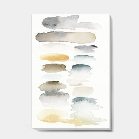 Watercolor Geometric Swatch Element VI - Mid-Century Modern Transitional Canvas Artwork