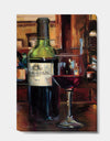 A Reflection of Wine Bottle I - Food and Beverage Premium Canvas Wall Art