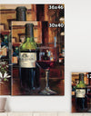 A Reflection of Wine Bottle I - Food and Beverage Premium Canvas Wall Art