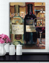 A Reflection of Wine Bottle II - Food and Beverage Gallery-wrapped Canvas