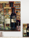 A Reflection of Wine Bottle II - Food and Beverage Gallery-wrapped Canvas