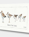 Pebbles and Sandpipers Family - Traditional Canvas Artwork