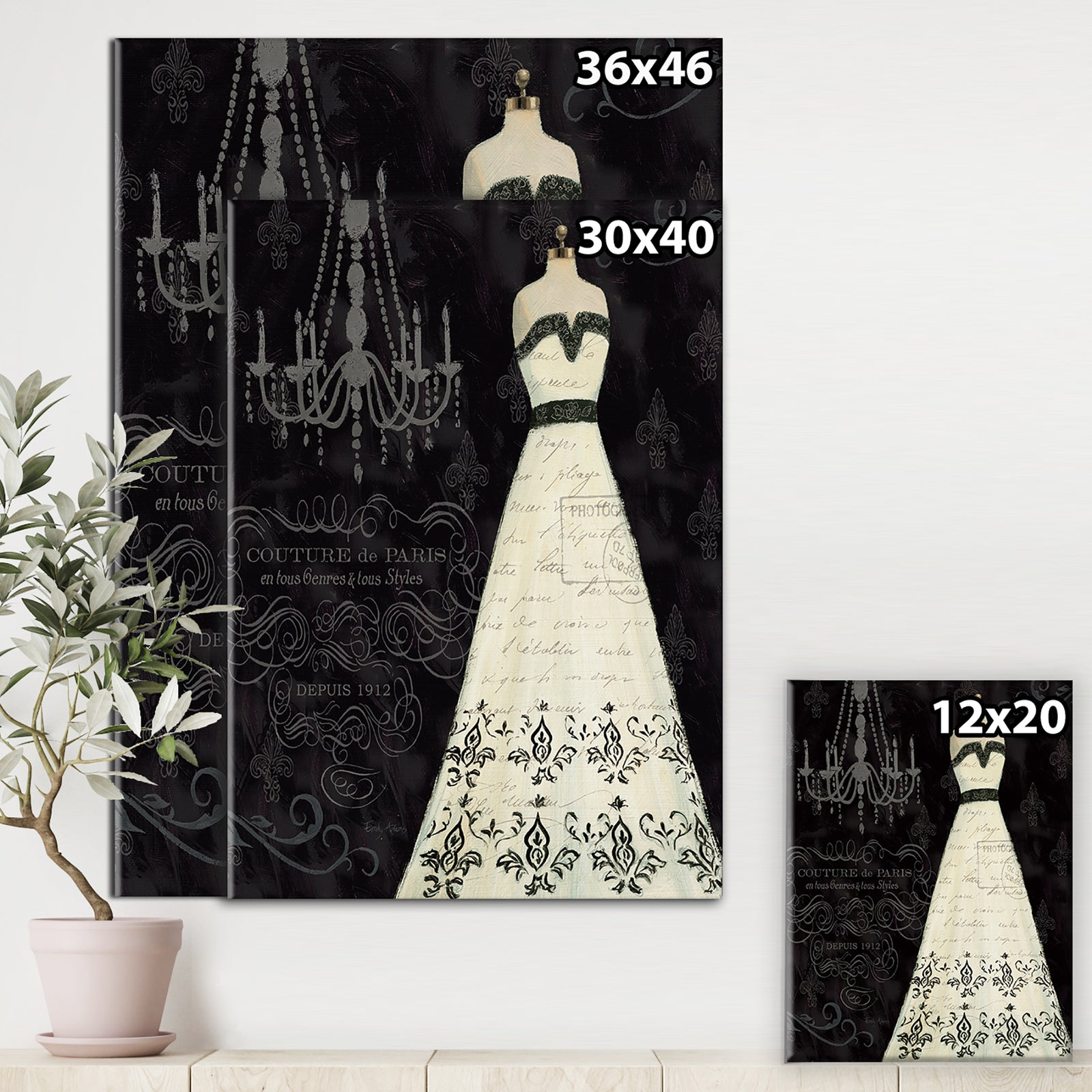 French Couture II - Fashion Premium Canvas Wall Art