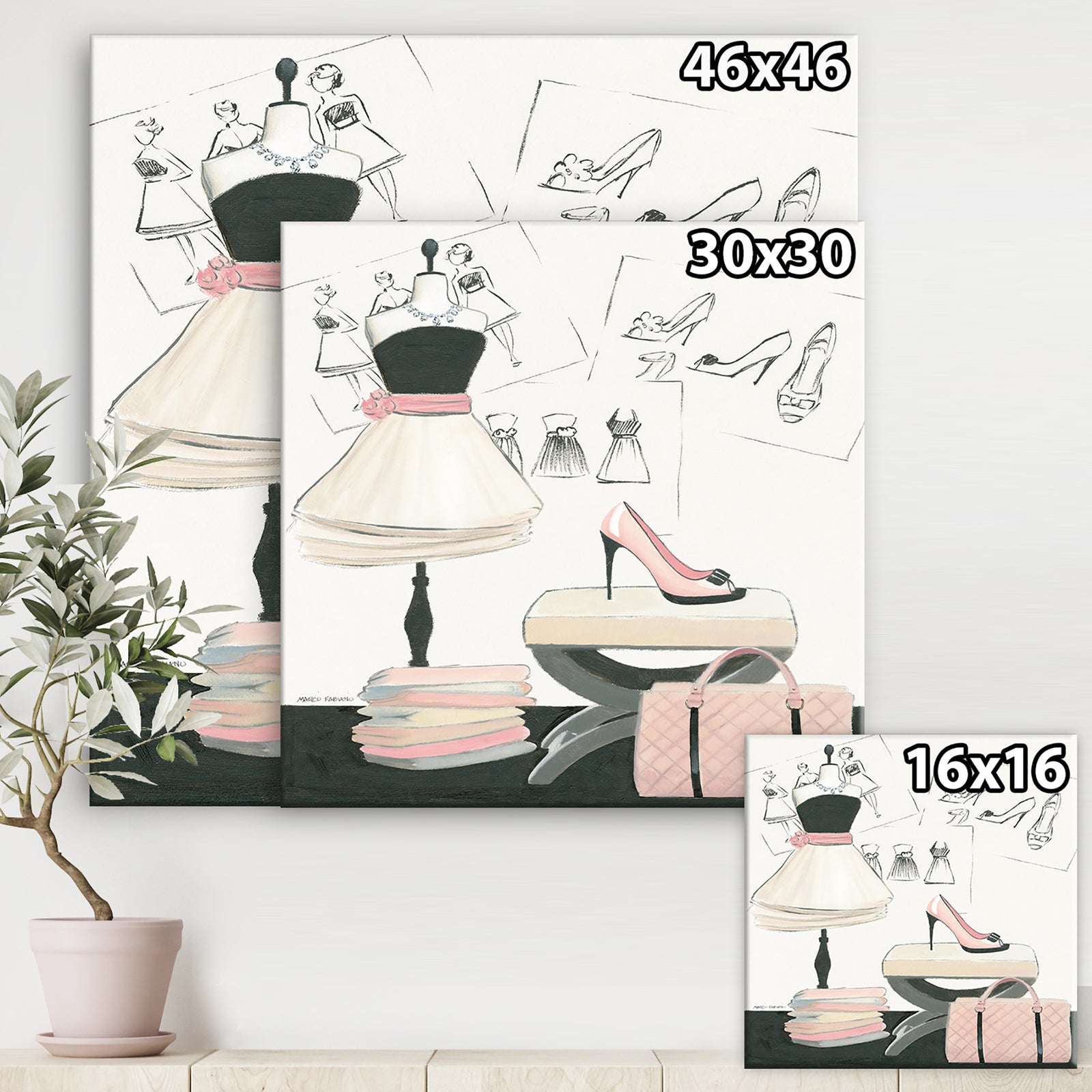 Chic Galm Closet V - Fashion Gallery-wrapped Canvas