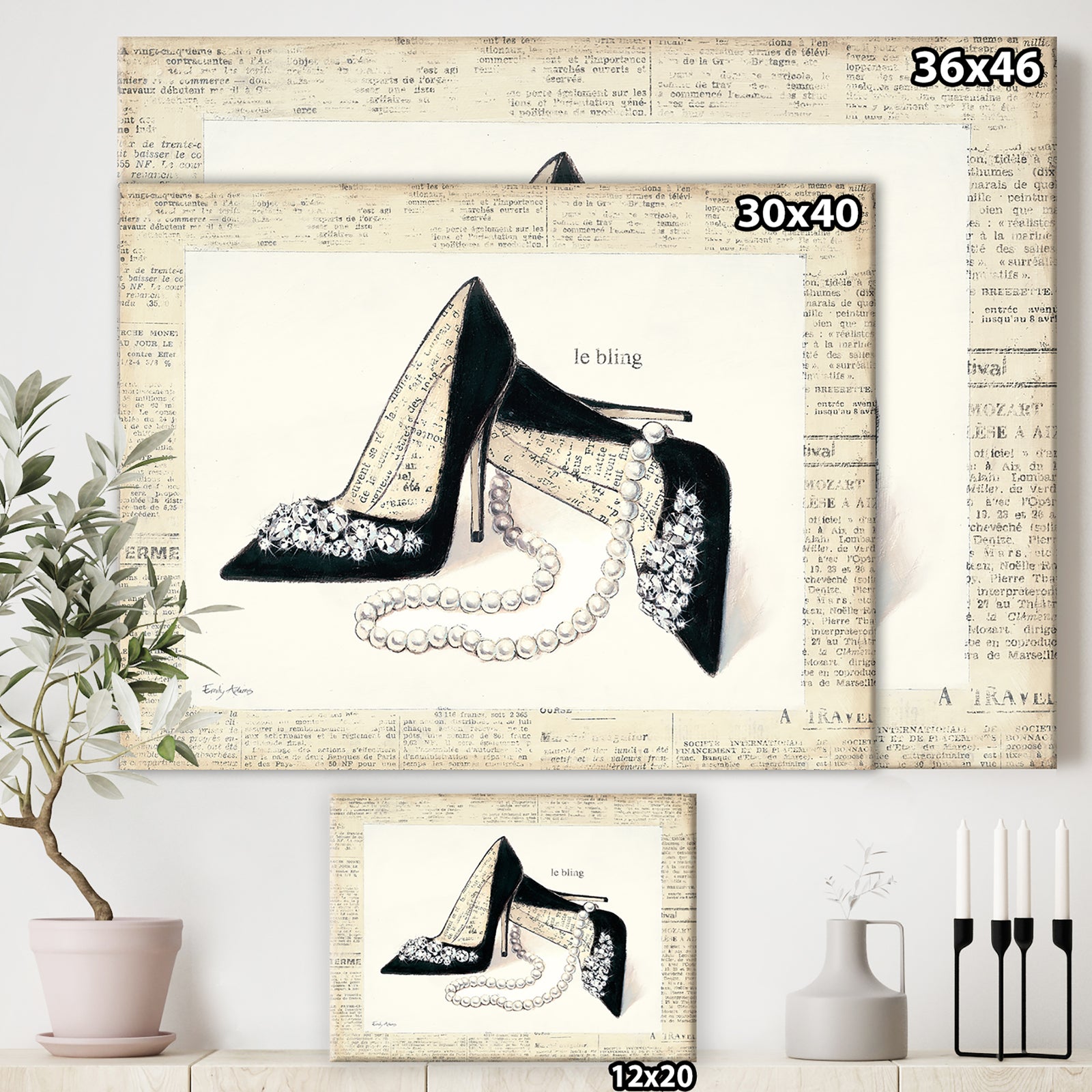 Chic Galm Closet I - Fashion Gallery-wrapped Canvas