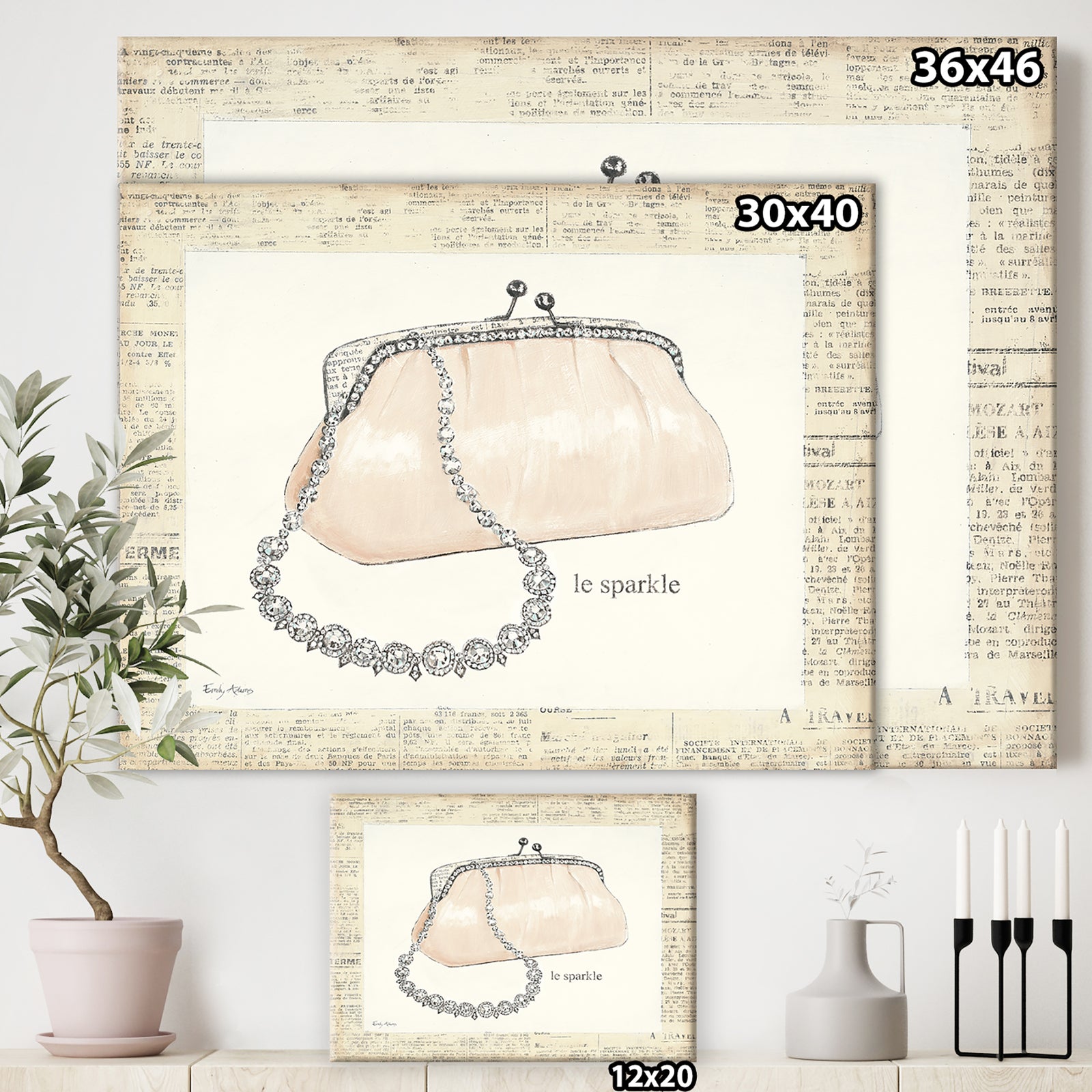 Chic Galm Closet II - Fashion Canvas Artwork