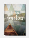 Lake House Happy Quote - Cottage Gallery-wrapped Canvas