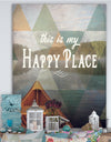 Lake House Happy Quote - Cottage Gallery-wrapped Canvas