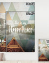 Lake House Happy Quote - Cottage Gallery-wrapped Canvas