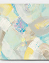 Abstract Compositions of Pastel Blue and Green - Modern & Contemporary Canvas Art