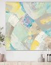Abstract Compositions of Pastel Blue and Green - Modern & Contemporary Canvas Art