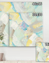 Abstract Compositions of Pastel Blue and Green - Modern & Contemporary Canvas Art