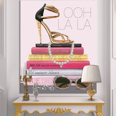 Paris Glamourous Gold Style II - Fashion Gallery-wrapped Canvas