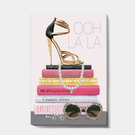 Paris Glamourous Gold Style II - Fashion Gallery-wrapped Canvas