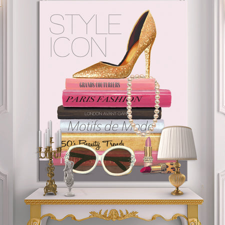 Paris Glamourous Gold Style III - Fashion Canvas Artwork