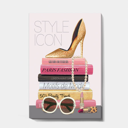 Paris Glamourous Gold Style III - Fashion Canvas Artwork
