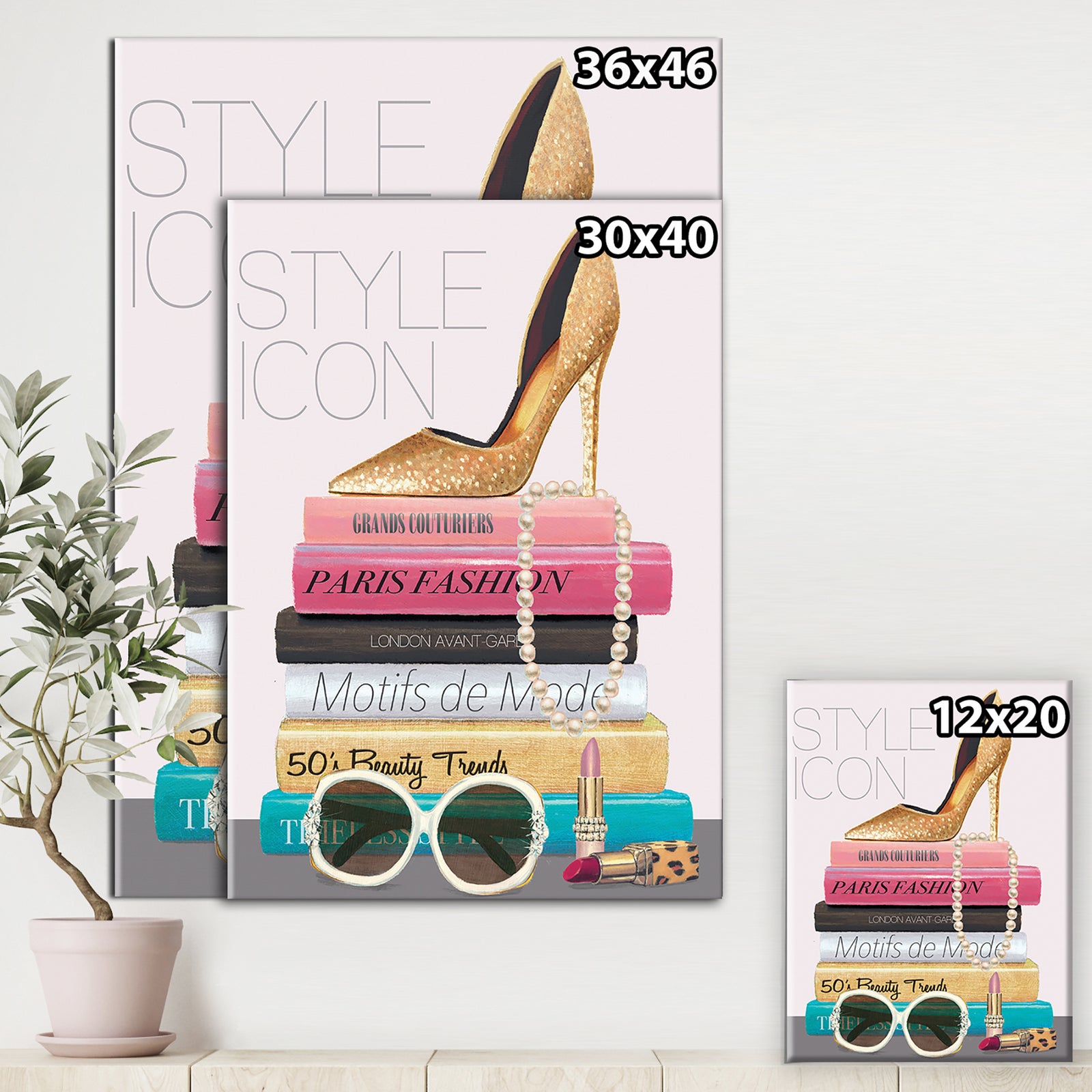 Paris Glamourous Gold Style IV - Fashion Canvas Art