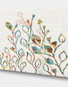 Rainbow Coloured Vines And Flowers - Cabin & Lodge Premium Canvas Wall Art