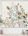 Rainbow Coloured Vines And Flowers - Cabin & Lodge Premium Canvas Wall Art