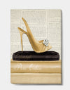 Gold Fashion High Hells I - Posh & Luxe Gallery-wrapped Canvas