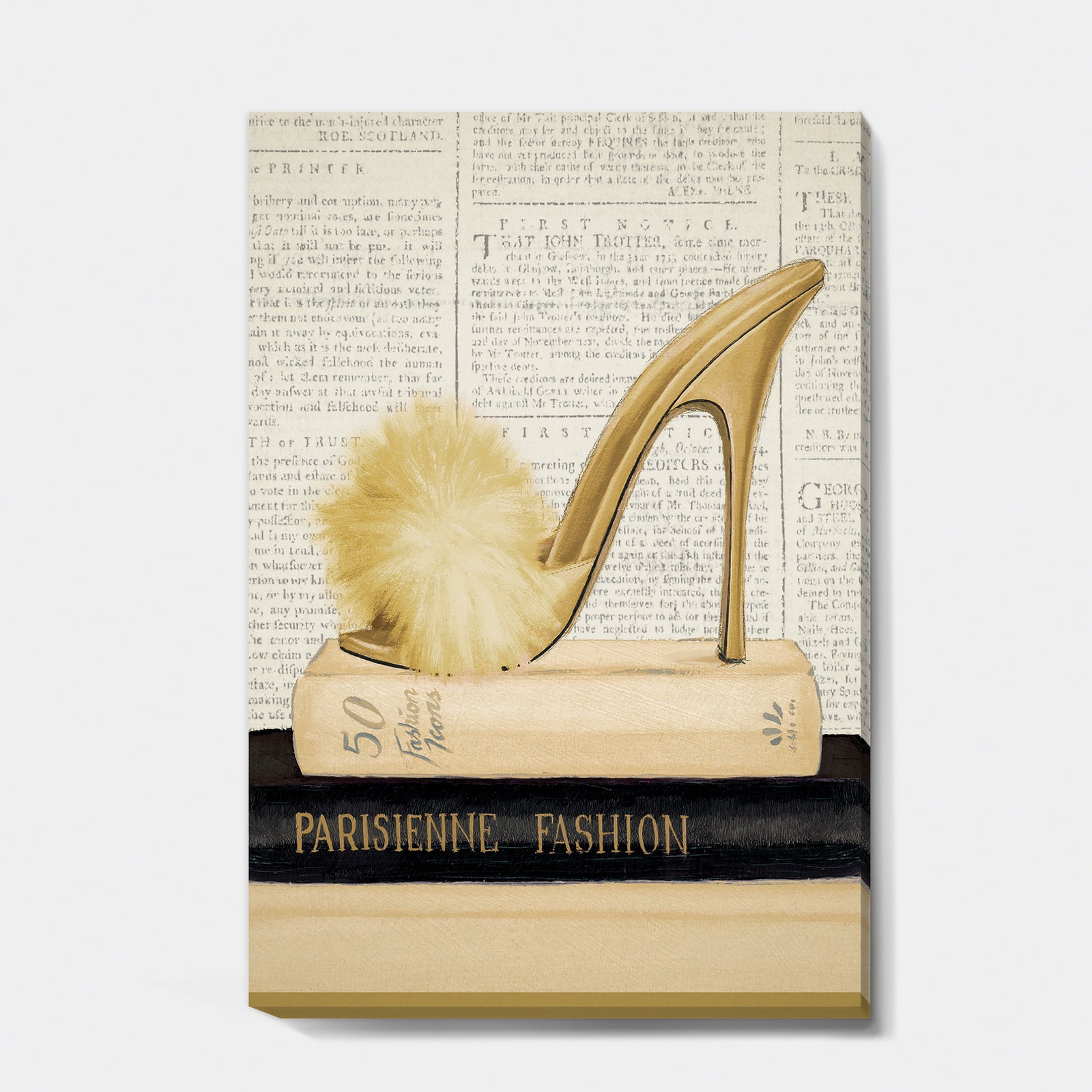 Gold Fashion High Hells II - Posh & Luxe Canvas Artwork