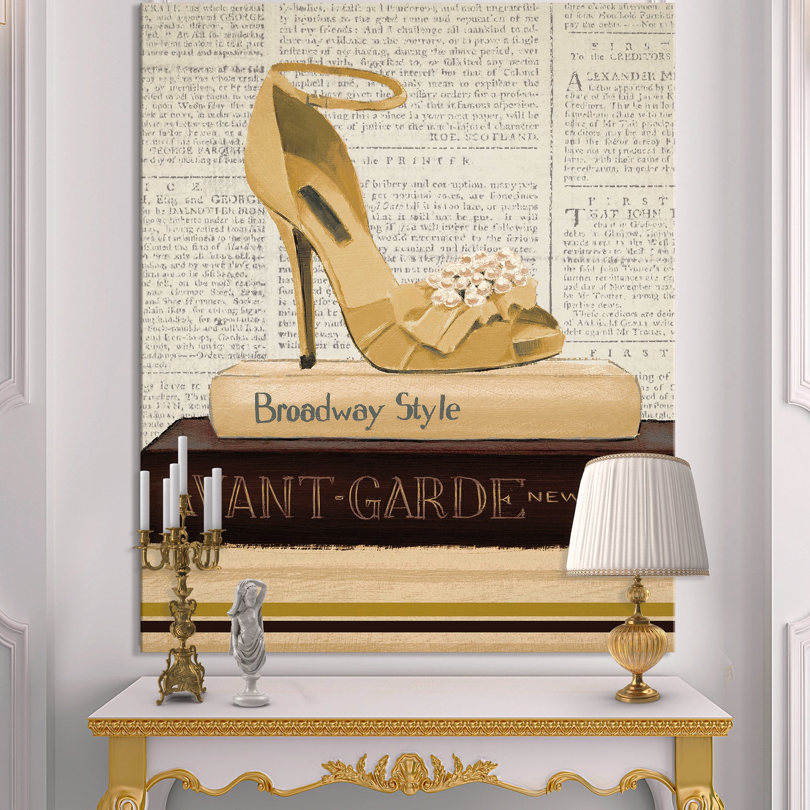 Gold Fashion High Hells III - Posh & Luxe Canvas Art