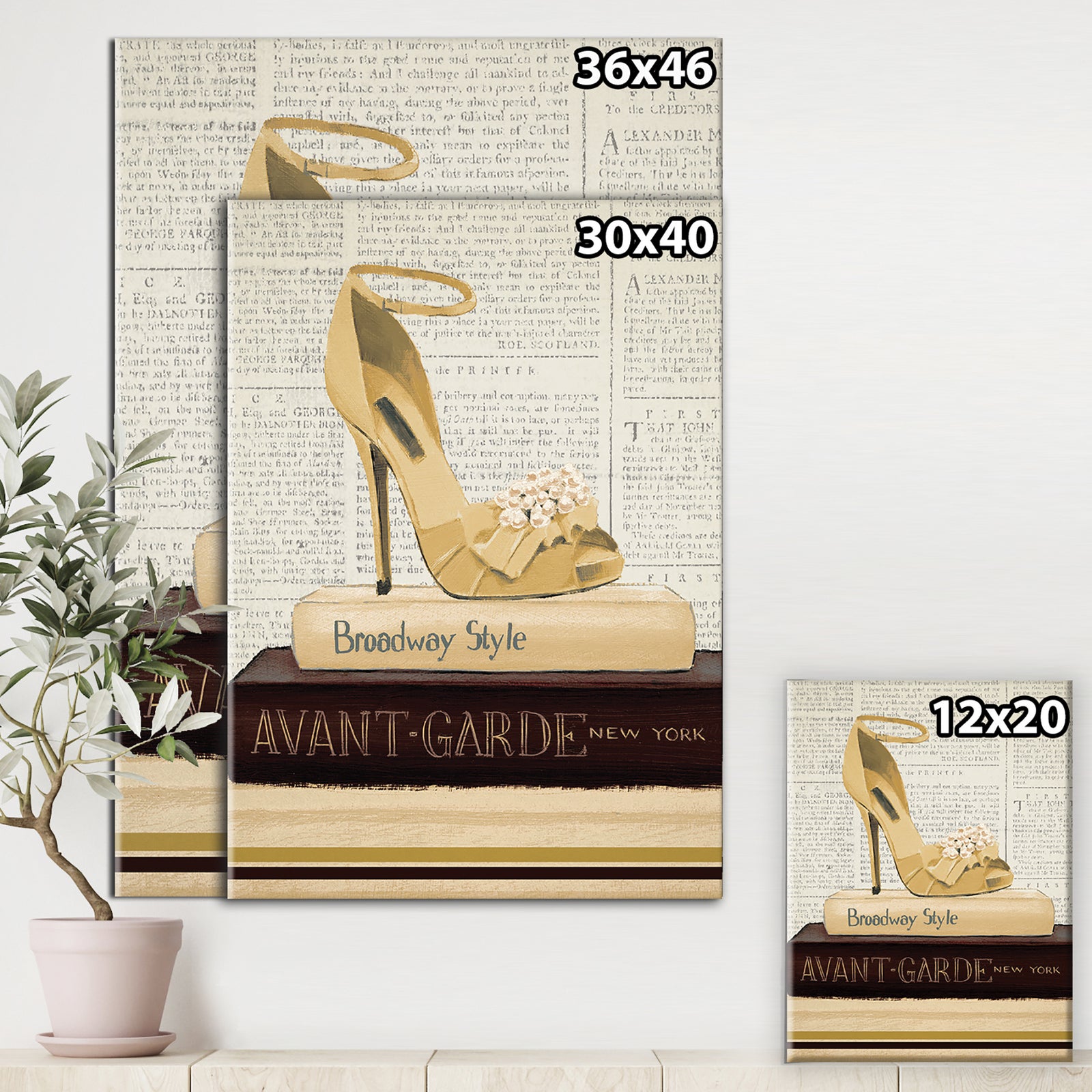 Gold Fashion High Hells III - Posh & Luxe Canvas Art