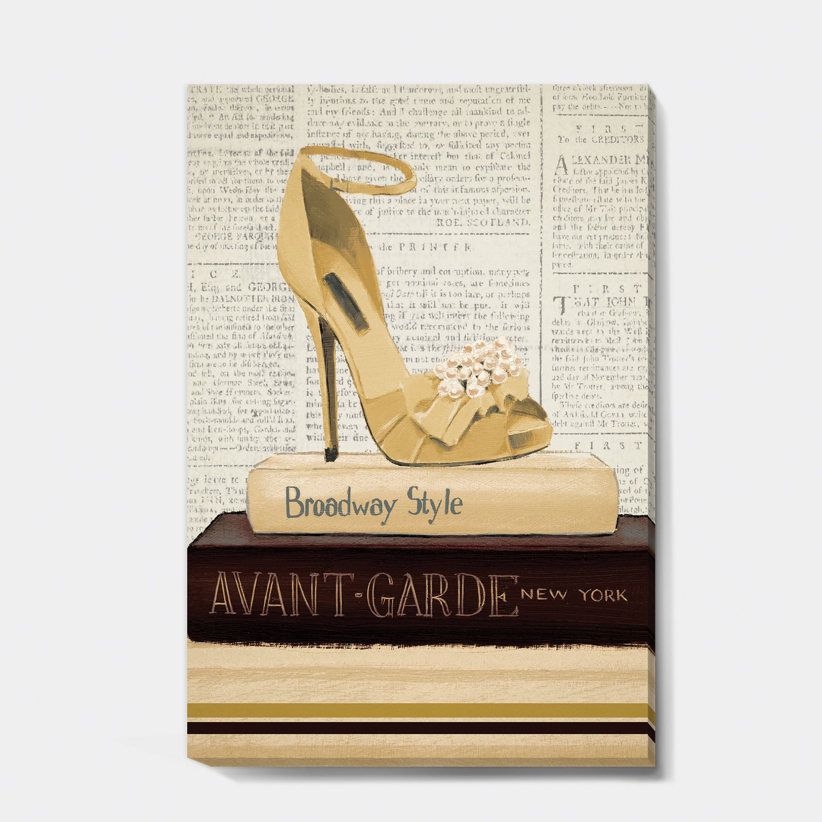 Gold Fashion High Hells III - Posh & Luxe Canvas Art