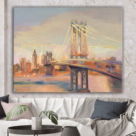 Manhattan Brooklyn Bridge - Traditional Canvas Art